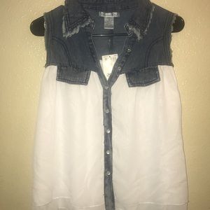 Demanding Denim Blouse
